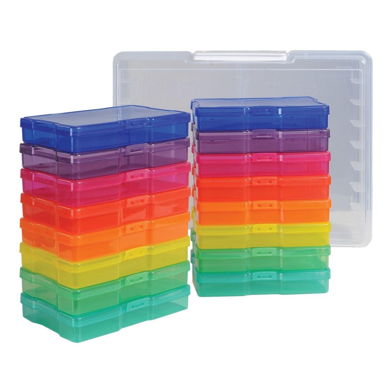 Kaplan Early Learning Company Rainbow Storage Box with 16 Cases